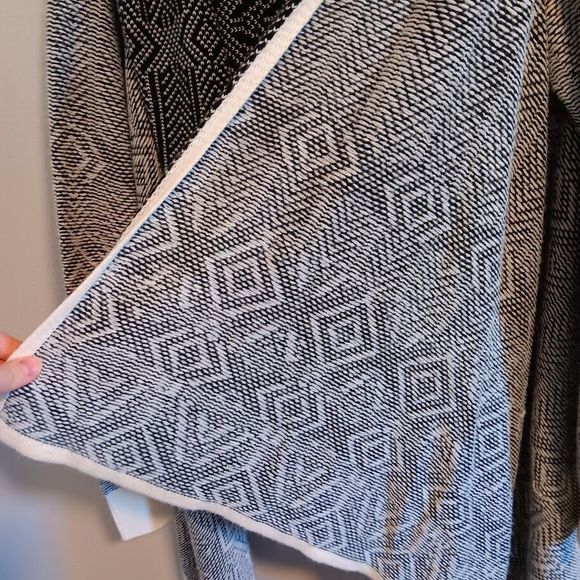 AVA & VIV Women’s X Open Cardigan Waterfall Black Gray White - Picture 3 of 6